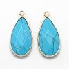 Synthetic Turquoise Pendants G-S221-11G-1