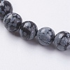 Natural Snowflake Obsidian Beads Strands X-G-G515-8mm-01-3