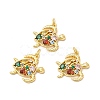 Rack Plating Eco-Friendly Brass Micro Pave Cubic Zirconia Pendants X-KK-A177-13G-2