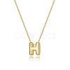 Brass Initial Pendant Box Chain Necklaces for Women FS-WG5C822-08-1