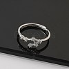 Constellations Rhodium Plated 925 Sterling Silver Micro Pave Clear Cubic Zirconia Adjustable Rings for Women RJEW-P130-01P-J-2