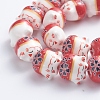 Handmade Printed Porcelain Beads PORC-G004-C03-3