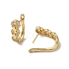 Brass Micro Pave Cubic Zirconia Hoop Earring EJEW-L271-10KCG-02-2