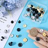 SUNNYCLUE 54Pcs 9 Style Flat Round 304 Stainless Steel Stud Earring Settings STAS-SC0006-66-3