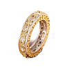 Brass Micro Pave Clear Cubic Zirconia Finger Rings for Women WG9A5FC-01-5
