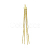 Brass Round Snake Chains Tassel Big Pendants KK-P227-07G-2