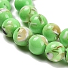 Assembled Synthetic Stone and Trochus Shell Beads Strands G-B128-08B-07-3