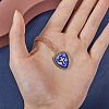 5Pcs 5 Styles Real 18K Gold Plated Brass Micro Pave Clear Cubic Zirconia Enamel Pendants ZIRC-SZ0001-35-6