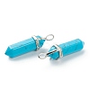 Synthetic Turquoise Pointed Pendants G-M378-01P-A28-3