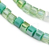 Gradient Color Electroplate Glass Bead Strands GLAA-E042-05B-3