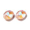 Mocha Fluorescent Style Glass Rhinestone Cabochons GGLA-M005-01A-362MK-3