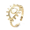 304 Stainless Steel Open Cuff Ring Components STAS-F301-01G-1