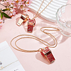 1Pc Iron Rhinestone Whistle Pendant Popcorn Chain Necklaces for Women NJEW-DR0001-03D-3