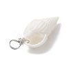 Natural Trumpet Shell Pendants PALLOY-JF02682-02-4