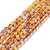 Electroplated Synthetic Moonstone Beads Strands G-F143-A02-M-2