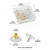 100Pcs 2 Colors Brass Clutch Earring Backs with Pad KK-FS0001-14-5