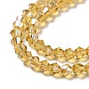 Transparent Electroplate Glass Beads Strands EGLA-S056-4mm-20-3