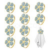Flower Iron Enamel Napkin Rings AJEW-WH0077-019-1