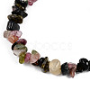 Unisex Chip Natural Tourmaline Beaded Stretch Bracelets BJEW-S143-43-3