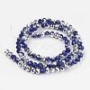 Electroplate Opaque Glass Beads Strands EGLA-A034-P6mm-M14-2