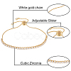 4Pcs 2 Colors Clear Cubic Zirconia Tennis Bracelet BJEW-HY0001-01-3