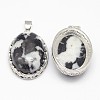 Natural Zebra Jasper Pendants X-G-D851-39-2