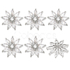 6Pcs 1-Hole Alloy Micro Pave Clear Cubic Zirconia Shank Buttons BUTT-FG0001-27-1