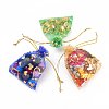 Heart Printed Organza Bags OP-R022-10x12-M-3