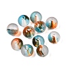 Frosted Baking Painted Glass Beads DGLA-N005-8mm-10-1