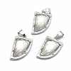 Natural Quartz Crystal Gemstone Pendants G-O176E-15P-1