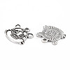 Tibetan Style Alloy Pendant Enamel Settings TIBEP-N010-018AS-RS-2