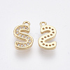 Brass Cubic Zirconia Charms KK-S348-330S-2