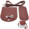 1 Bag Handmade PU Leather Crochet Shoulder Bag Accessories Kits DIY-CL0001-04C-1