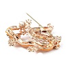 Dragon Alloy Rhinestone Brooches JEWB-K018-12KCG-2