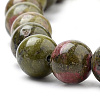 Natural Unakite Beads Strands G-S259-14-12mm-3
