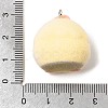 Flocking Opaque Resin Pendants RESI-G128-01K-3