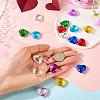 18Pcs 9 Colors Glass Heart Pendants GLAA-TA0003-29-6