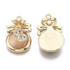 Brass Micro Cubic Zirconia Pendants X-KK-N231-145-NF-3