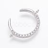 Brass Micro Pave Cubic Zirconia Links ZIRC-G109-56P-NR-1