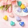 10Pcs 5 Colors Opaque Acrylic European Beads MACR-YW0002-05-6