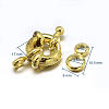 Brass Spring Ring Clasps KK-L082E-01G-3