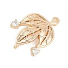 Brass Micro Pave Cubic Zirconia Pendants KK-Q026-21G-2
