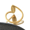 Textured Horse Eye 304 Stainless Steel Finger Ring for Women RJEW-L126-08B-G-3