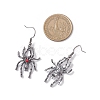Alloy Rhinestone Spider Dangle Earrings EJEW-JE06655-01-4
