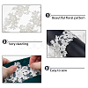 2Yards Polyester Flower Embroidery Lace Trim with Glass Beads OCOR-DC0001-27A-4