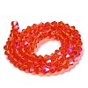 Transparent Electroplate Glass Beads Strands EGLA-A039-T2mm-L14-2