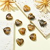 Natural Tiger Eye Heart Palm Stone G-YW0001-53-5