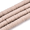 Handmade Polymer Clay Bead Strands CLAY-T002-6mm-80-1
