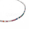 Cubic Zirconia Tennis Bracelet BJEW-T020-03B-01P-2