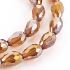Electroplate Glass Beads Strands EGLA-D015-12x8mm-21-3